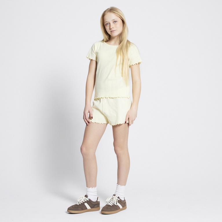 Pointelle shorts "Sibel" Light Yellow